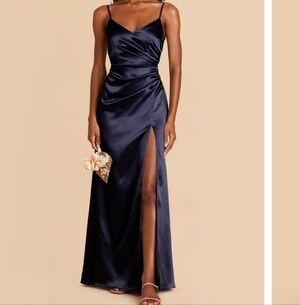 Navy Blue Evening Gown Prom Dress Formal Long Snowcoming Homecoming Bridesmaid